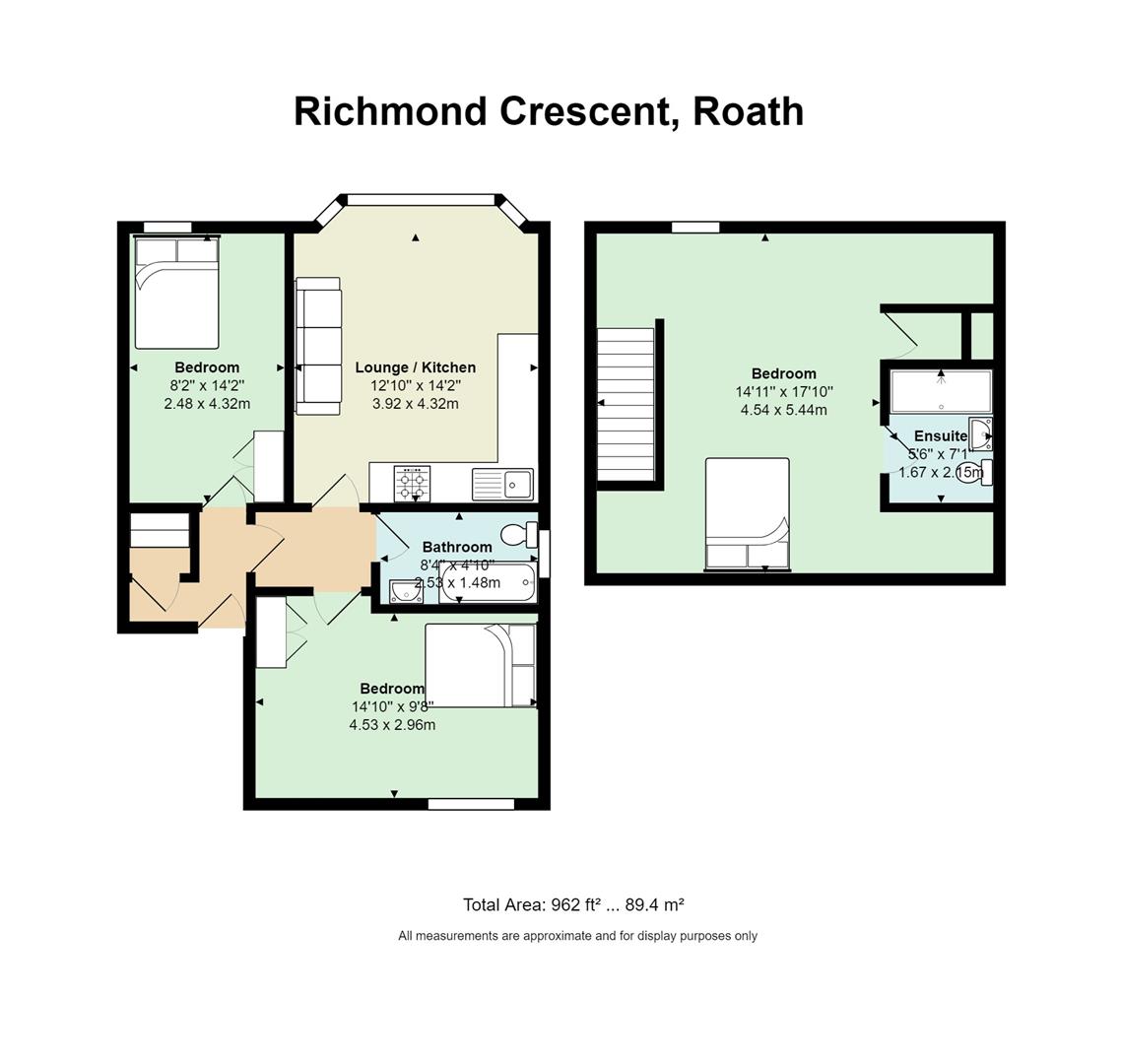 Floorplan for Richmond Crescent, Roath